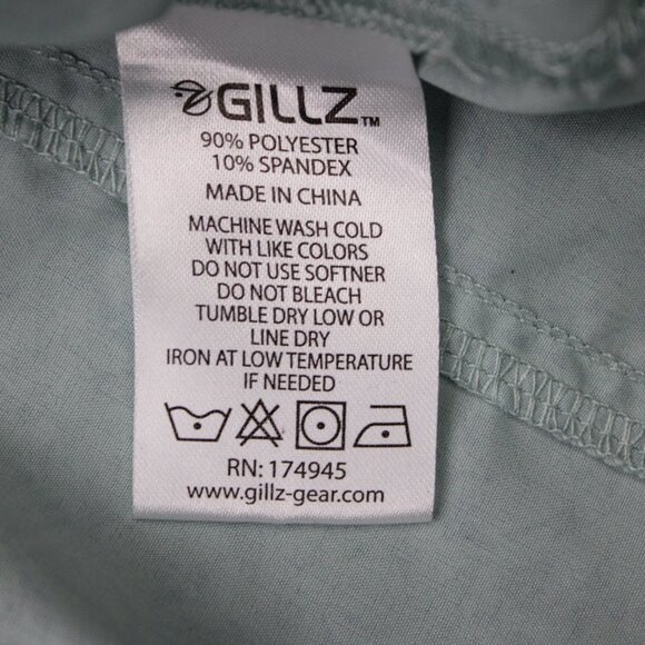 Gillz AOP Shirt Mens Large Blue Fish All Over Print Polyester Stretch L/S Button - Picture 10 of 16